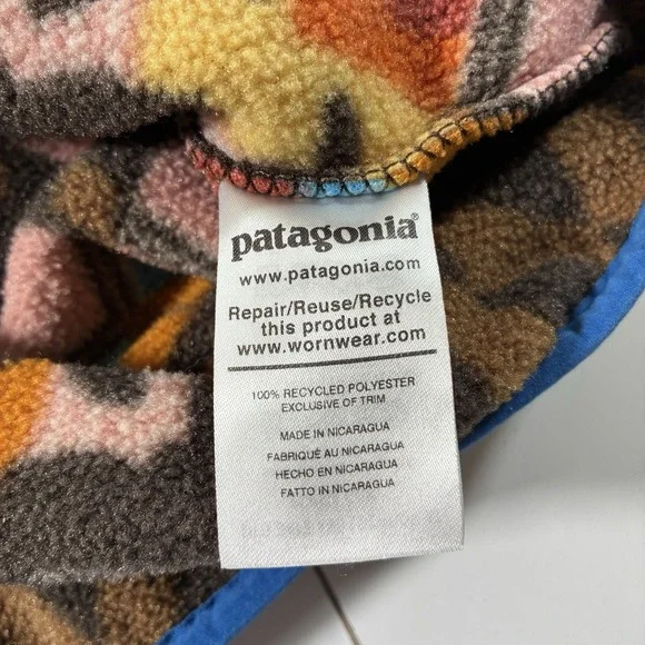 Patagonia Lightweight Synchilla Snap-T Fleece M Champions Big Anthos Aztec - Picture 7 of 9
